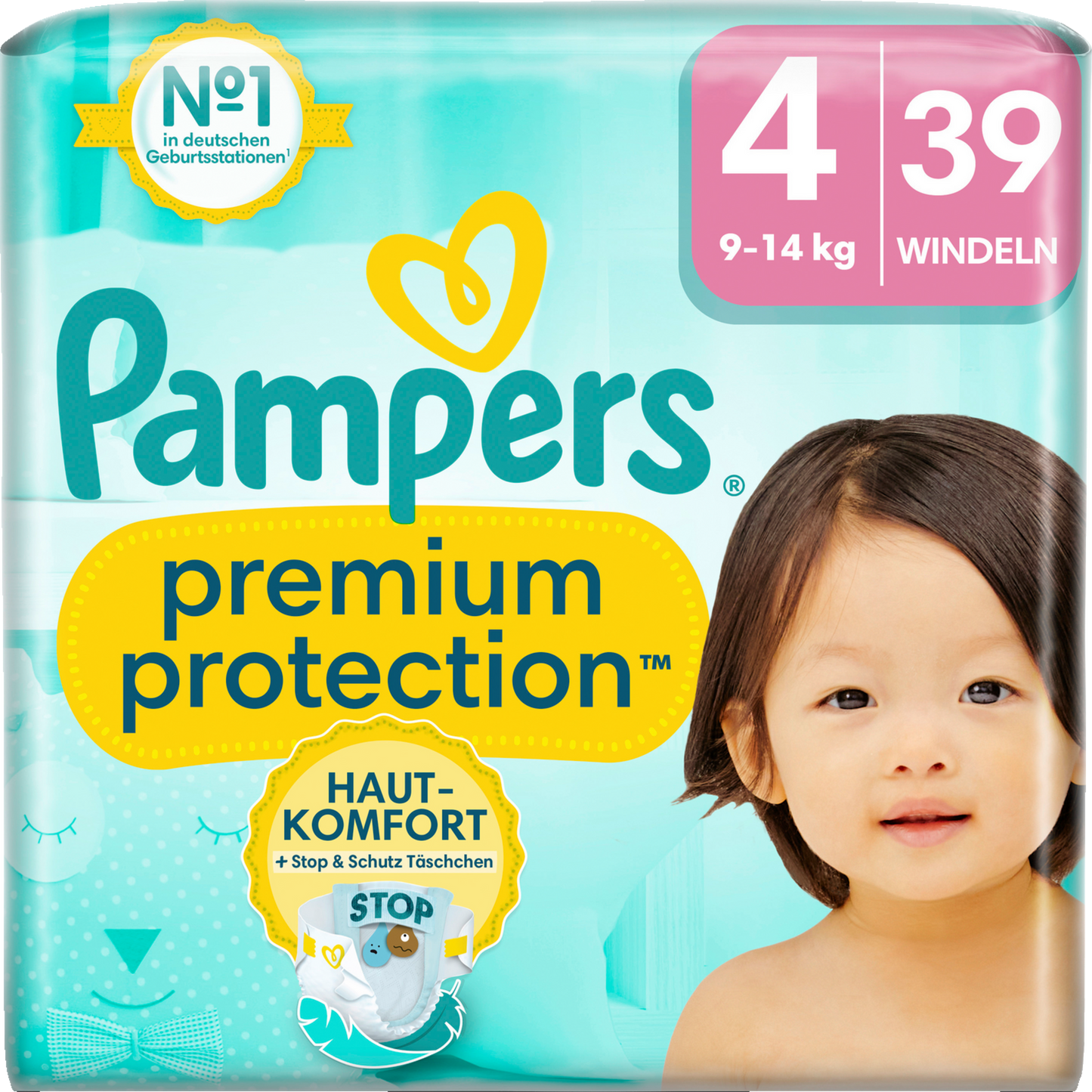 Pampers Premium Protection Gr.4 Maxi 9-14kg (39 STK) Sparpack