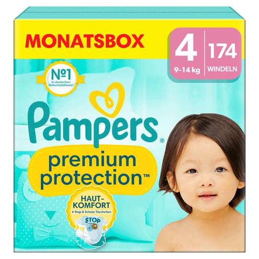 Pampers Premium Protection Gr. 4 Maxi 9-14kg (174 STK) Monatsbox