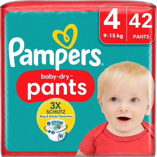 Pampers Baby-Dry PANTS Gr. 4 Maxi 9-15kg (42 STK) Beutel