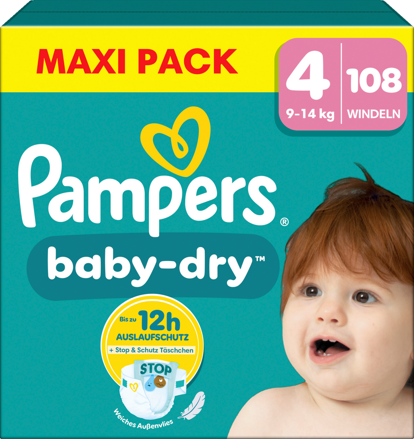 Pampers Baby-Dry Gr. 4 Maxi 9-14kg (108 STK) Maxi Pack