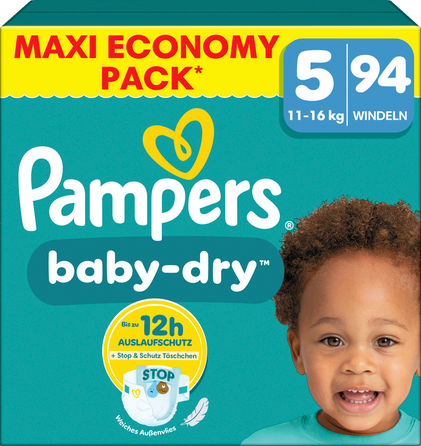 Pampers Baby-Dry Gr.5 Junior 11-16kg (94 STK) Maxi Pack