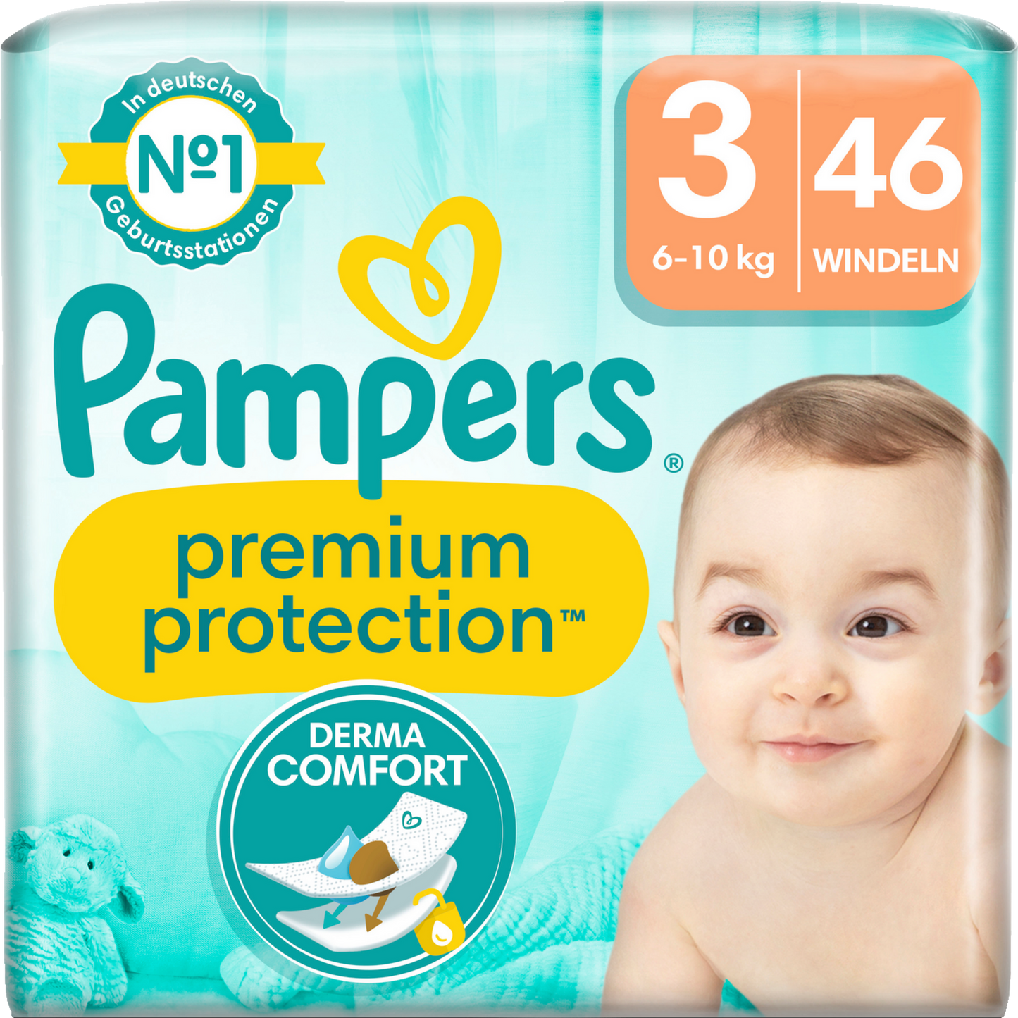 Pampers Premium Protection Gr.3 Midi 6-10kg (46 STK) Sparpack