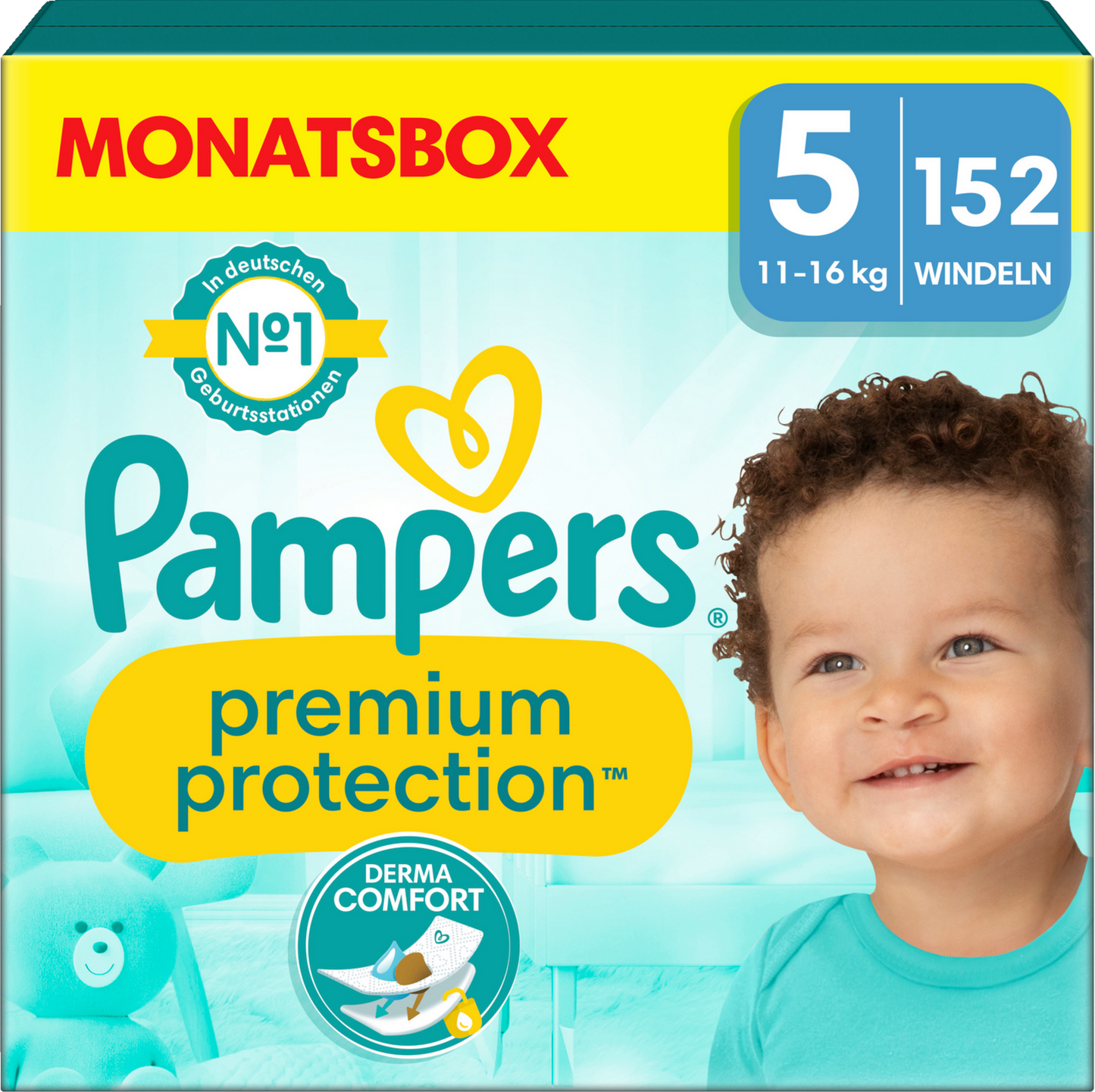 AKTION Pampers Premium Protection Monatsbox Gr. 5 + Sangenic-Windeleimer