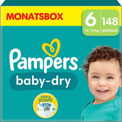 AKTION Pampers Baby Dry Monatsbox Gr. 6 + Sangenic-Windeleimer