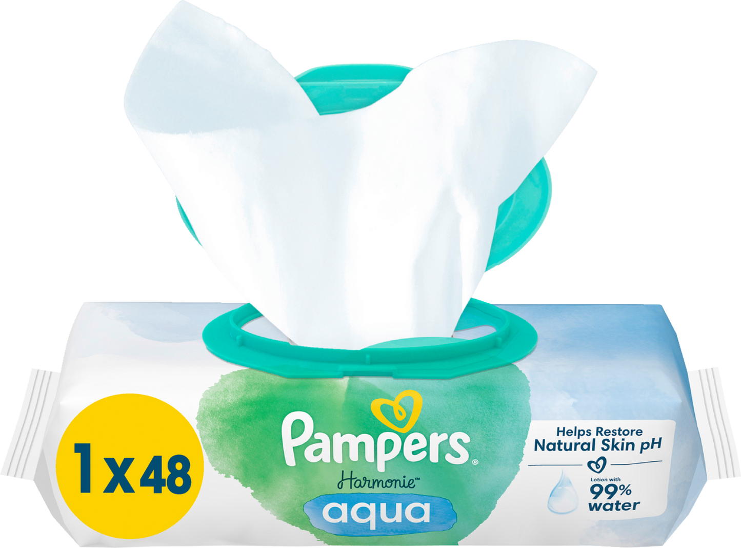 Pampers Harmonie Aqua Feuchttücher (48 STK) Beutel