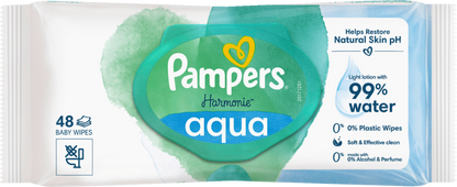 Pampers Harmonie Aqua Feuchttücher (15 x 48 STK) Karton