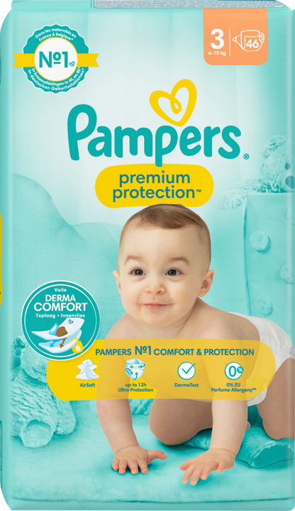 Pampers Premium Protection Gr.3 Midi 6-10kg (46 STK) Sparpack