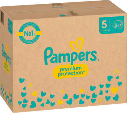 Pampers Premium Protection Gr.5  Junior 11-16kg (152 STK) Monatsbox