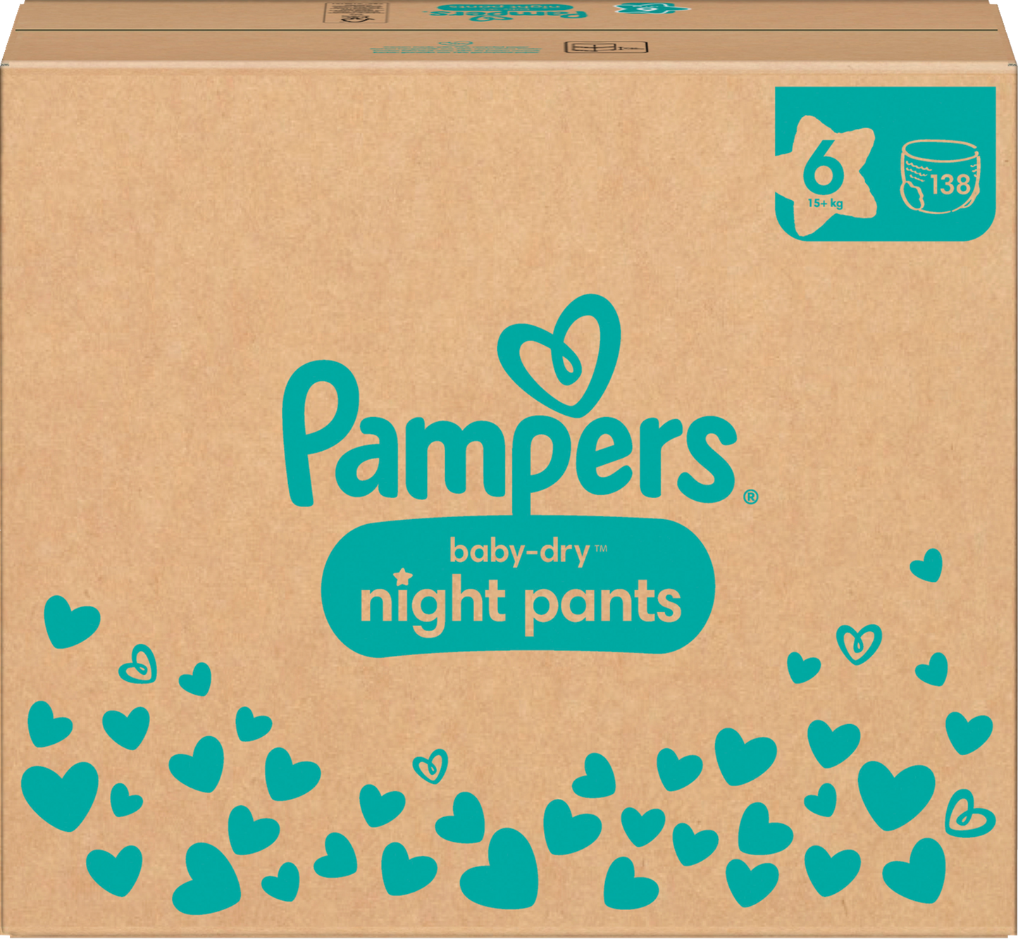 Pampers Baby-Dry Night Pants Gr. 6 XL 15+kg (138 STK) Monatsbox