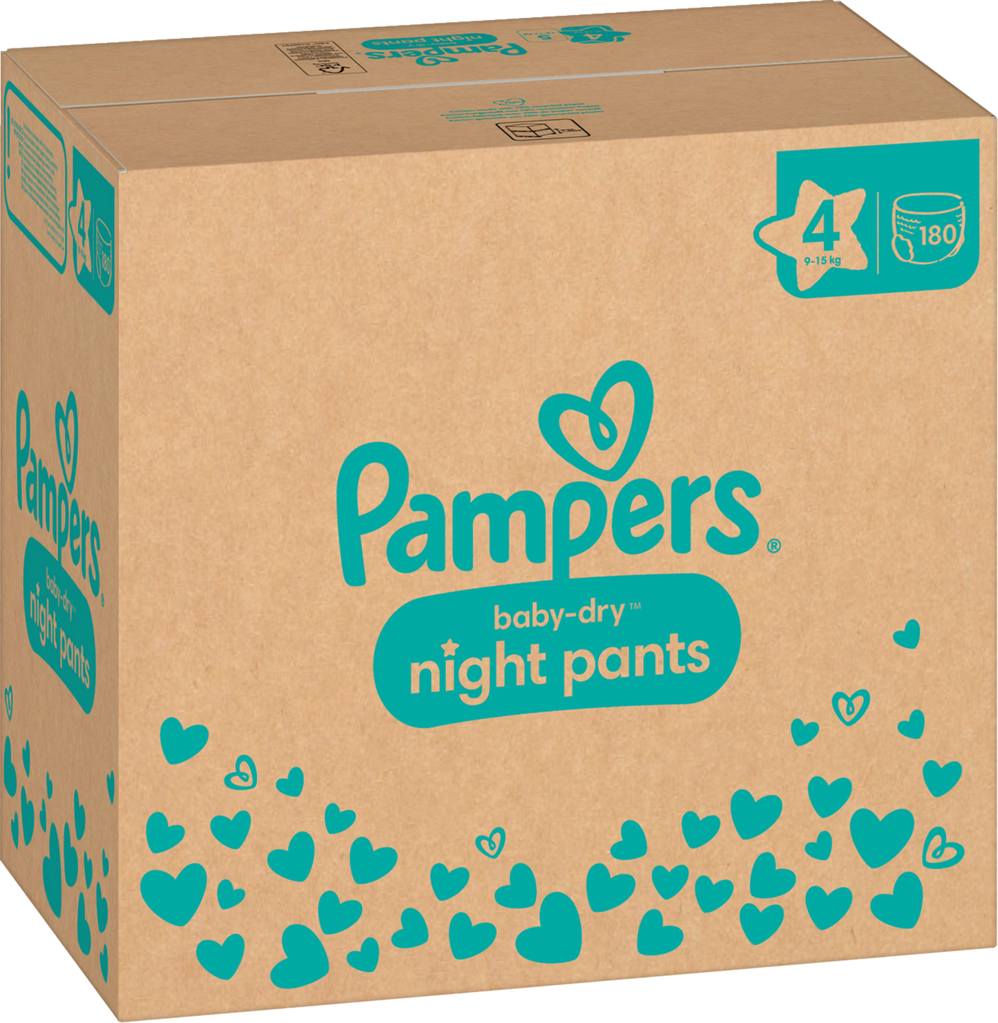 Pampers Baby-Dry Night Pants Gr. 4 Maxi 9-15kg (180 STK) Monatsbox