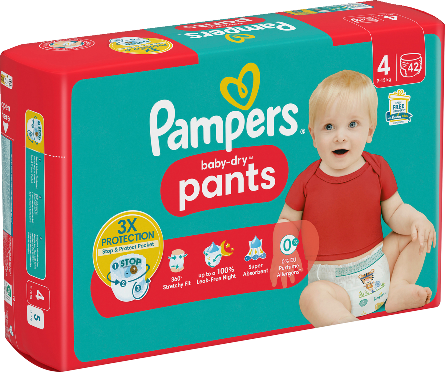 Pampers Baby-Dry PANTS Gr. 4 Maxi 9-15kg (2 x 42 STK) Sparpack