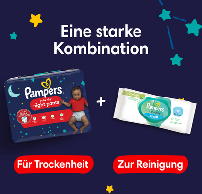 Pampers Baby-Dry Night Pants Gr. 4 Maxi 9-15kg (180 STK) Monatsbox