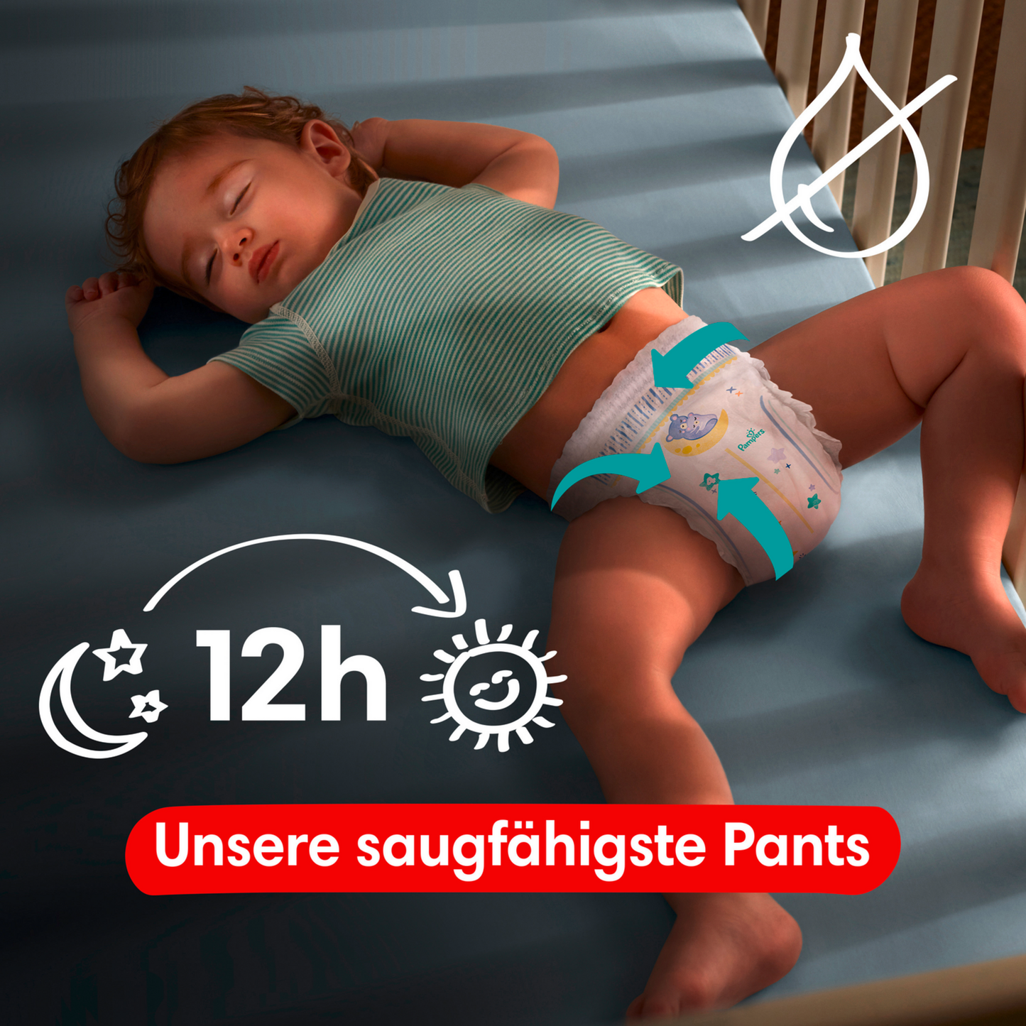 Pampers Baby-Dry Night Pants Gr. 5 Junior 12-17kg (160 STK) Monatsbox