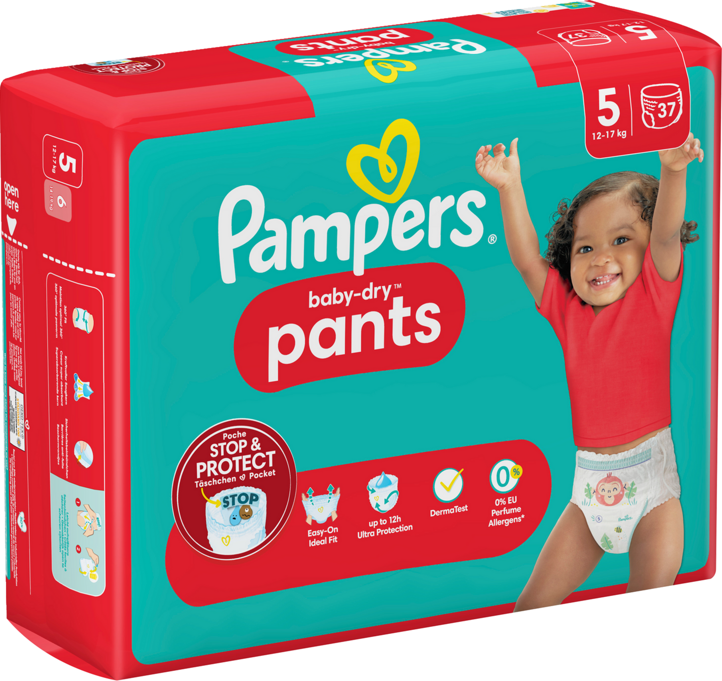 Pampers Baby-Dry PANTS Gr. 5 Junior 12-17kg (37 STK) Beutel