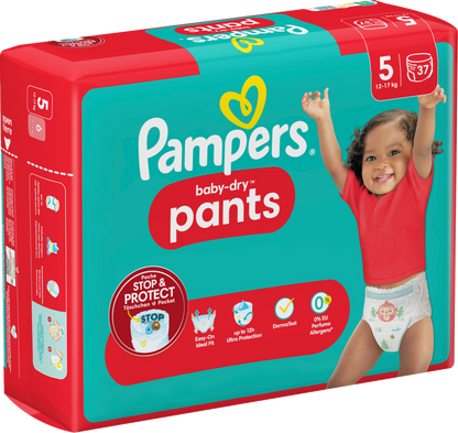 Pampers Baby-Dry PANTS Gr. 5 Junior 12-17kg (37 STK) Beutel