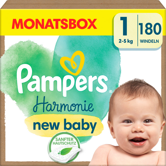 Pampers Harmonie Gr. 1 Newborn 2-5kg (180 STK) Monatsbox