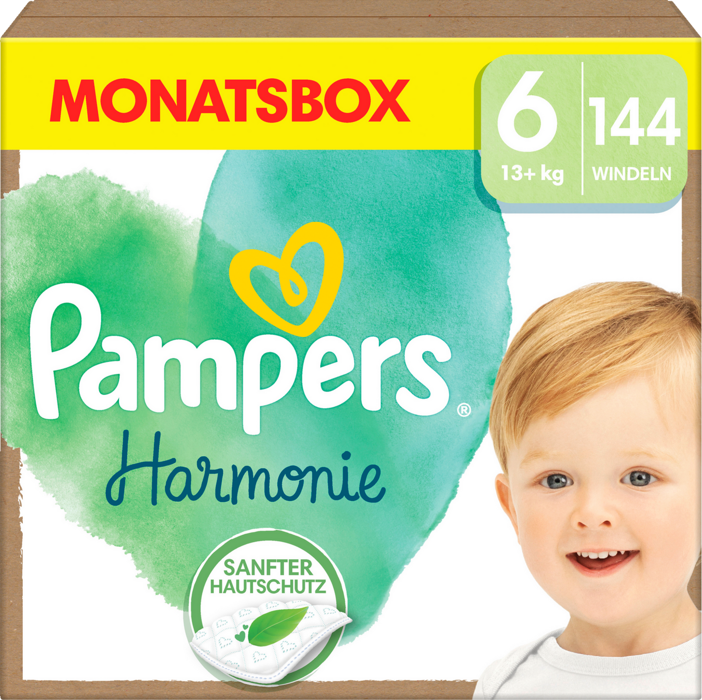 Pampers Harmonie Gr. 6 XL 13+kg (144 STK) Monatsbox