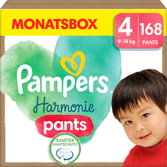 Pampers Harmonie Pants Gr. 4 Maxi 9-15kg (168 STK) Monatsbox