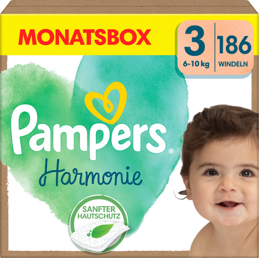 Pampers Harmonie Gr. 3 Midi 6-10kg (186 STK) Monatsbox