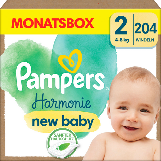 Pampers Harmonie Gr. 2 Mini 4-8kg (204 STK) Monatsbox