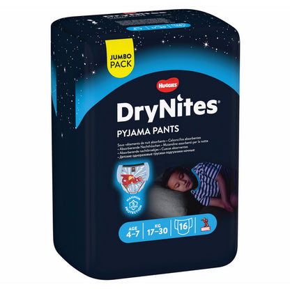 Huggies DryNites® Pyjama Pants Boy 4-7 Jahre (17-30 kg) Beutel (16 STK)