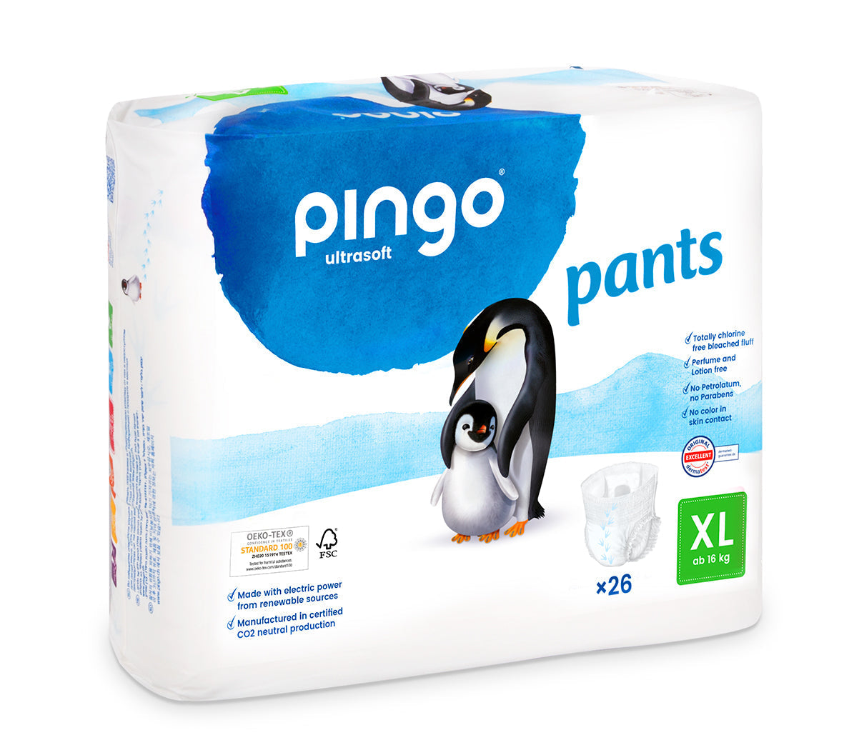 Pingo Pants Gr. 6 XL 16+ Kg (2 x 26 STK) Doppelbeutel