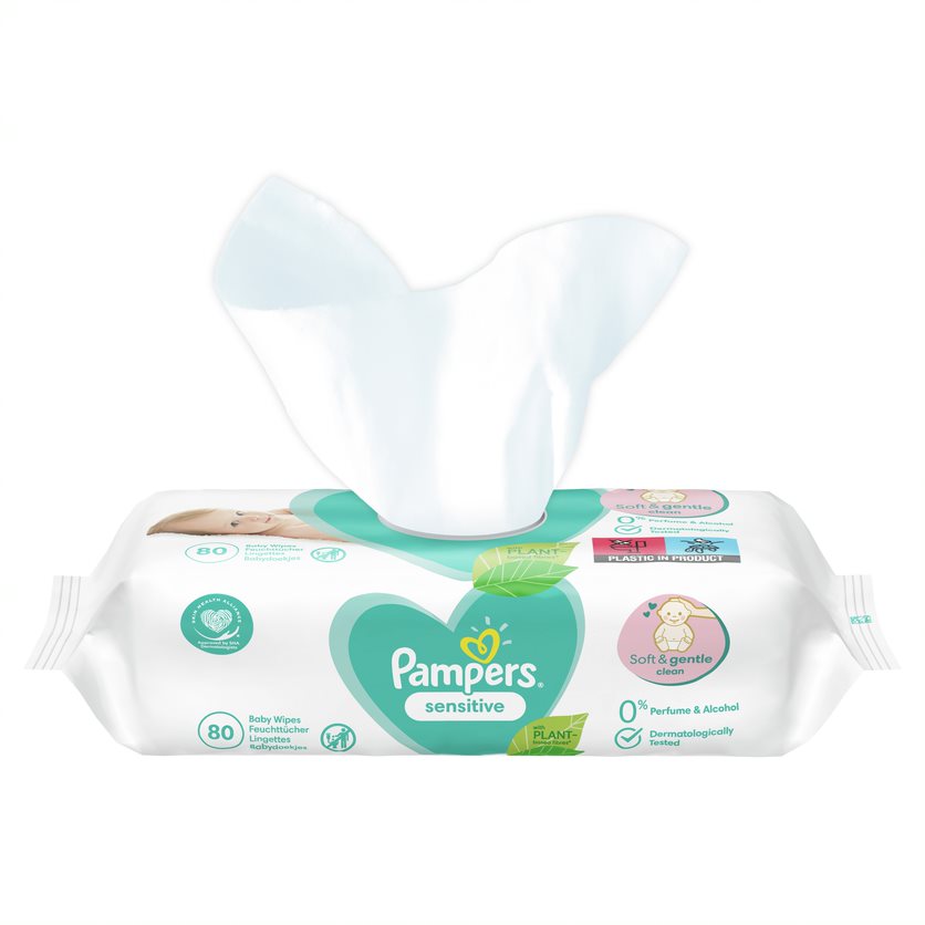 Pampers Feuchte Tücher Sensitive (80 STK) Beutel