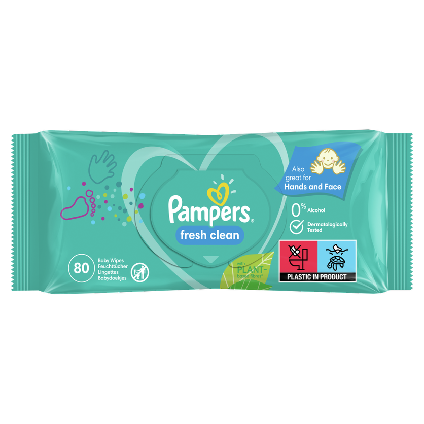 Pampers Fresh Clean Feuchttücher (80 STK) Beutel