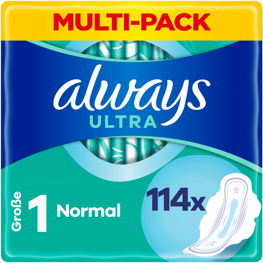 Always Ultra Damenbinden Normal mit Flügeln Gr. 1 (114 STK) Monatspaket