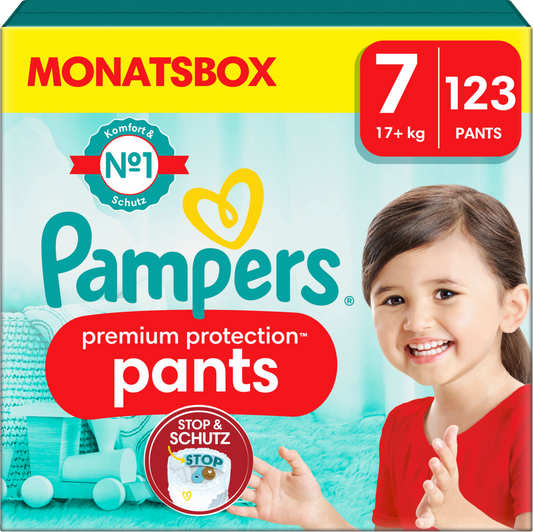 Pampers Premium Protection Pants Gr.7 XXL 17+kg (123 STK) Monatsbox