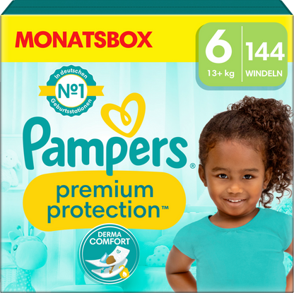 Pampers Premium Protection Gr. 6 XL 13+kg (144 STK) Monatsbox