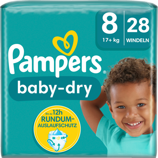 Pampers Baby-Dry Gr. 8 Extra Large Plus 17+kg (28 STK) Sparpack