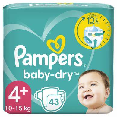 Pampers Baby-Dry Gr.4+ Maxi Plus 10-15kg (43 Stk) Sparpack