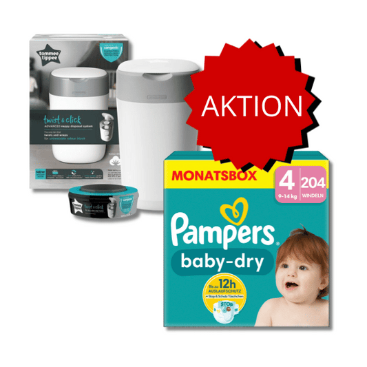 AKTION Pampers Baby Dry Monatsbox Gr. 4 + Sangenic-Windeleimer