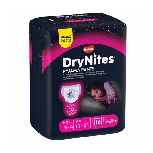 Huggies DryNites® Pyjama Pants Girl 3-4 Jahre (12-21 kg) Beutel (16 STK)