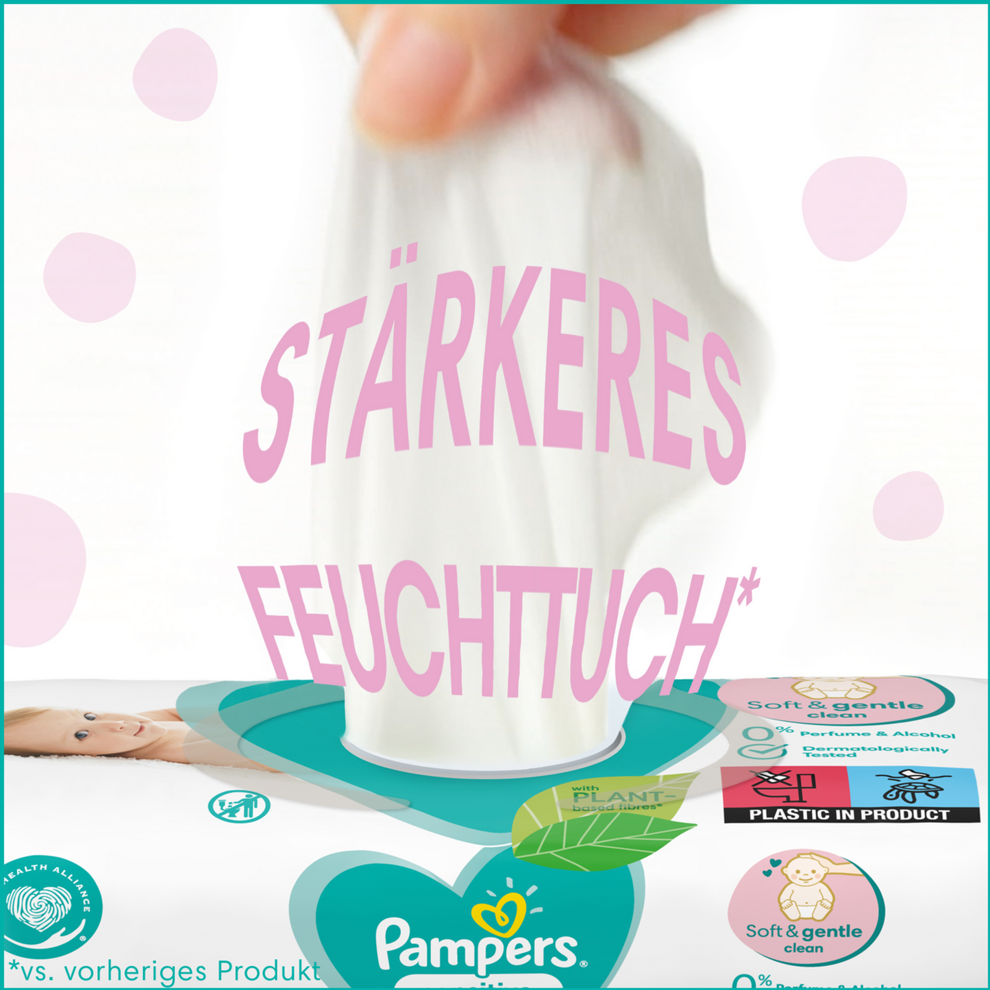 Pampers Feuchte Tücher Sensitive (12 x 52 STK) Karton