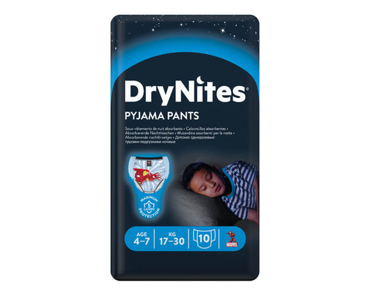Huggies DryNites® Pyjama Pants Boy 4-7 Jahre (17-30 kg) Beutel (10 STK)