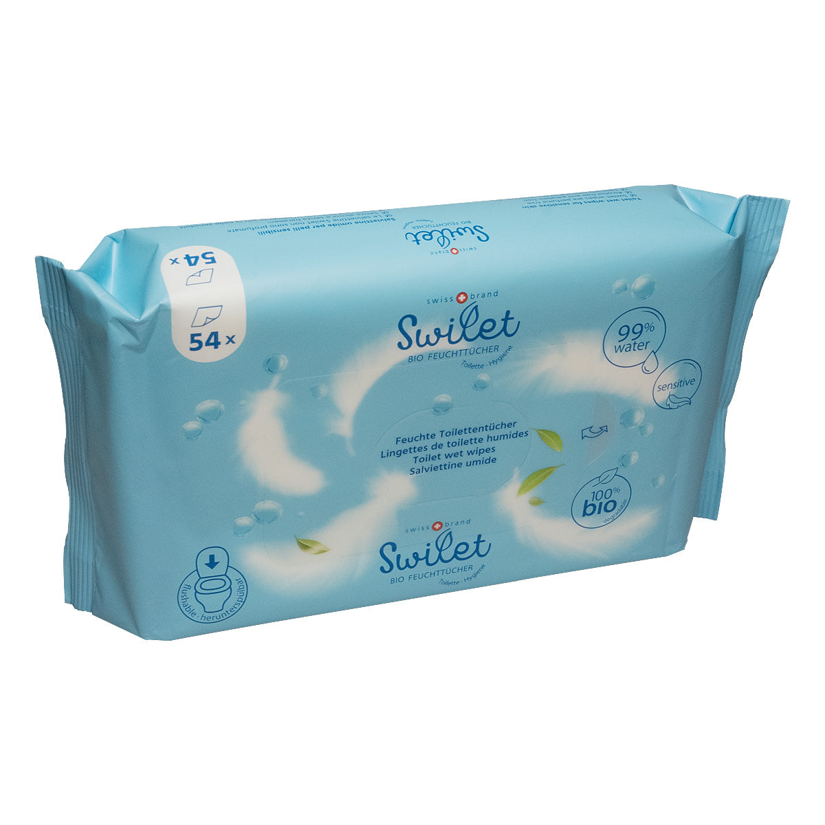 Swilet feuchte Toilettentücher Bio Karton (12 x 54 STK)